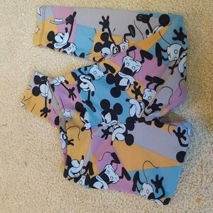 LuLaRoe Disney Mickey Soft Stretch Comfy Leggings Size Small/ Medium